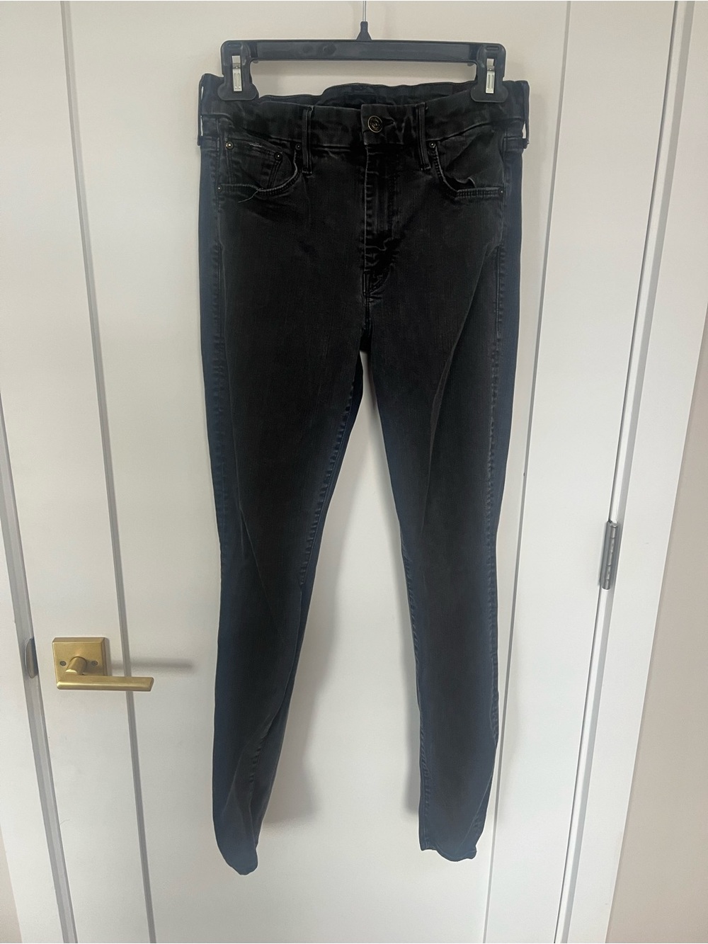 MOTHER Black High-Rise Skinny Jeans